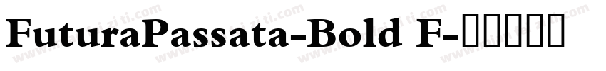 FuturaPassata-Bold F字体转换
